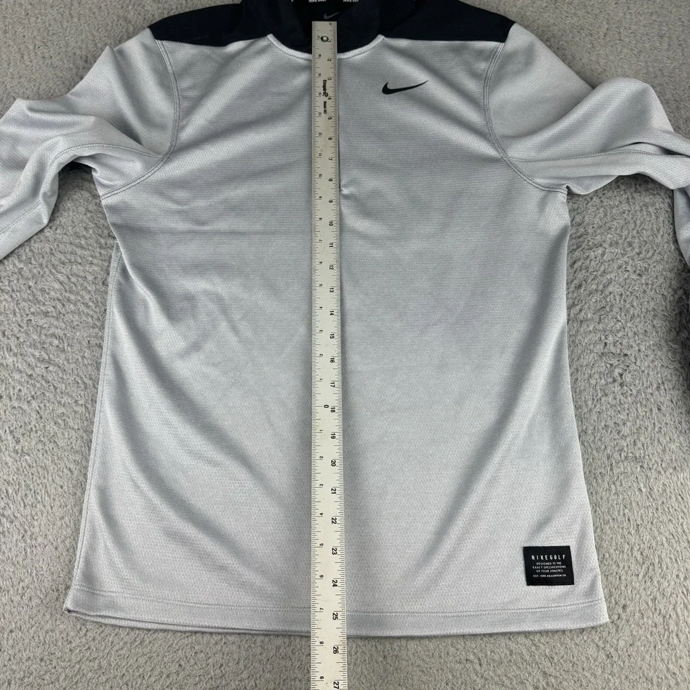 Nike Golf‎ Dri-FIT Quarter Zip Pullover Mens Small Grey Black AH5548-012